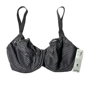 CHANTELLE full bust 30DDD charcoal grey underwire bra NWT
